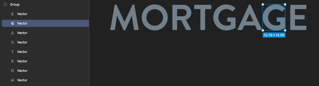 Separate letters and components example